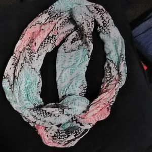 Infinity scarf with spring colors